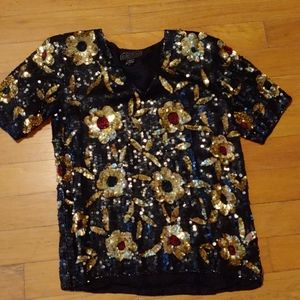 Vintage Joseph Le Bon Sequin blouse